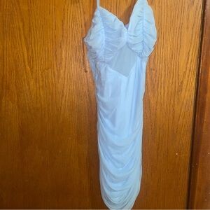 Light blue Mini Ruched dress- Size Small